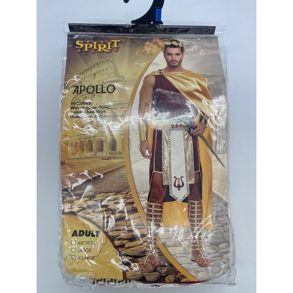 Apollo Men’s Costume Size XL Spirit Halloween *Missing Head Piece*